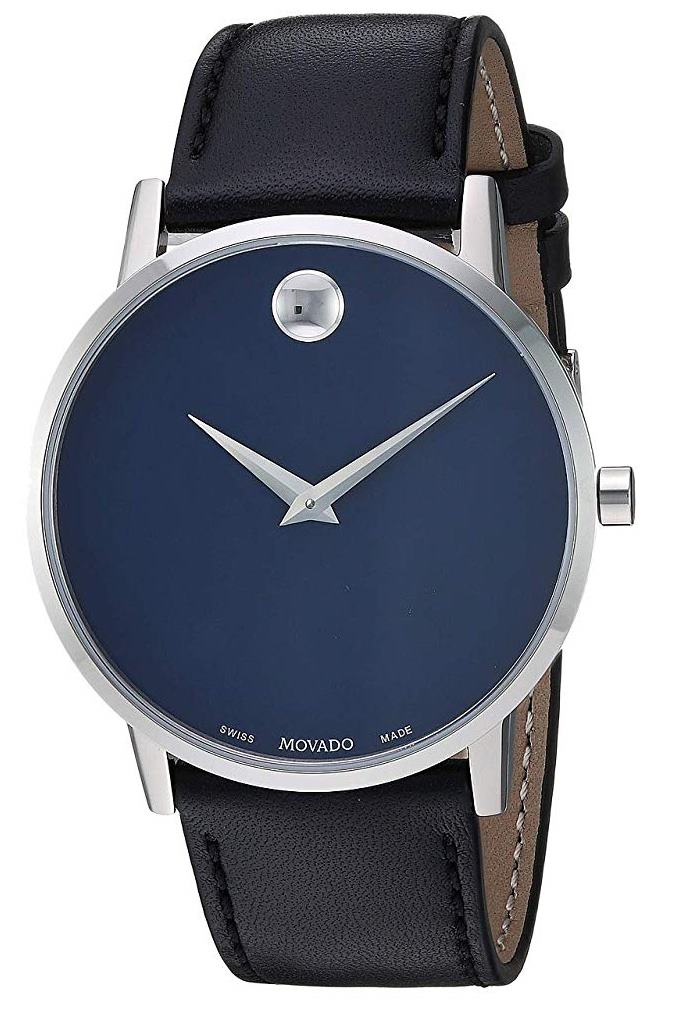 Pre-owned Movado Museum Classic Leather Mens Watch 0607270