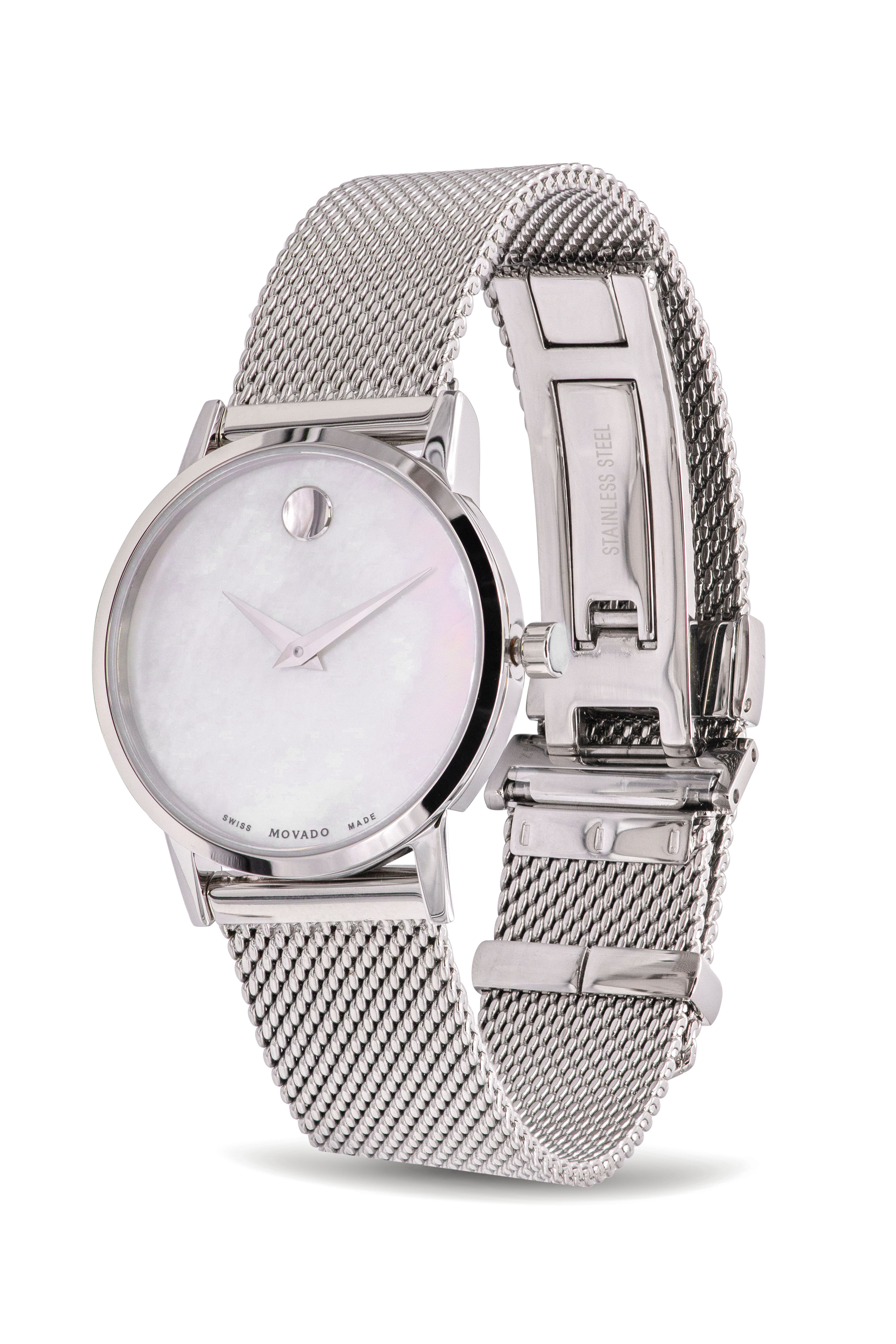 Movado Museum Classic Stainless Steel Mesh Ladies Watch 0607350 652186693134 | eBay