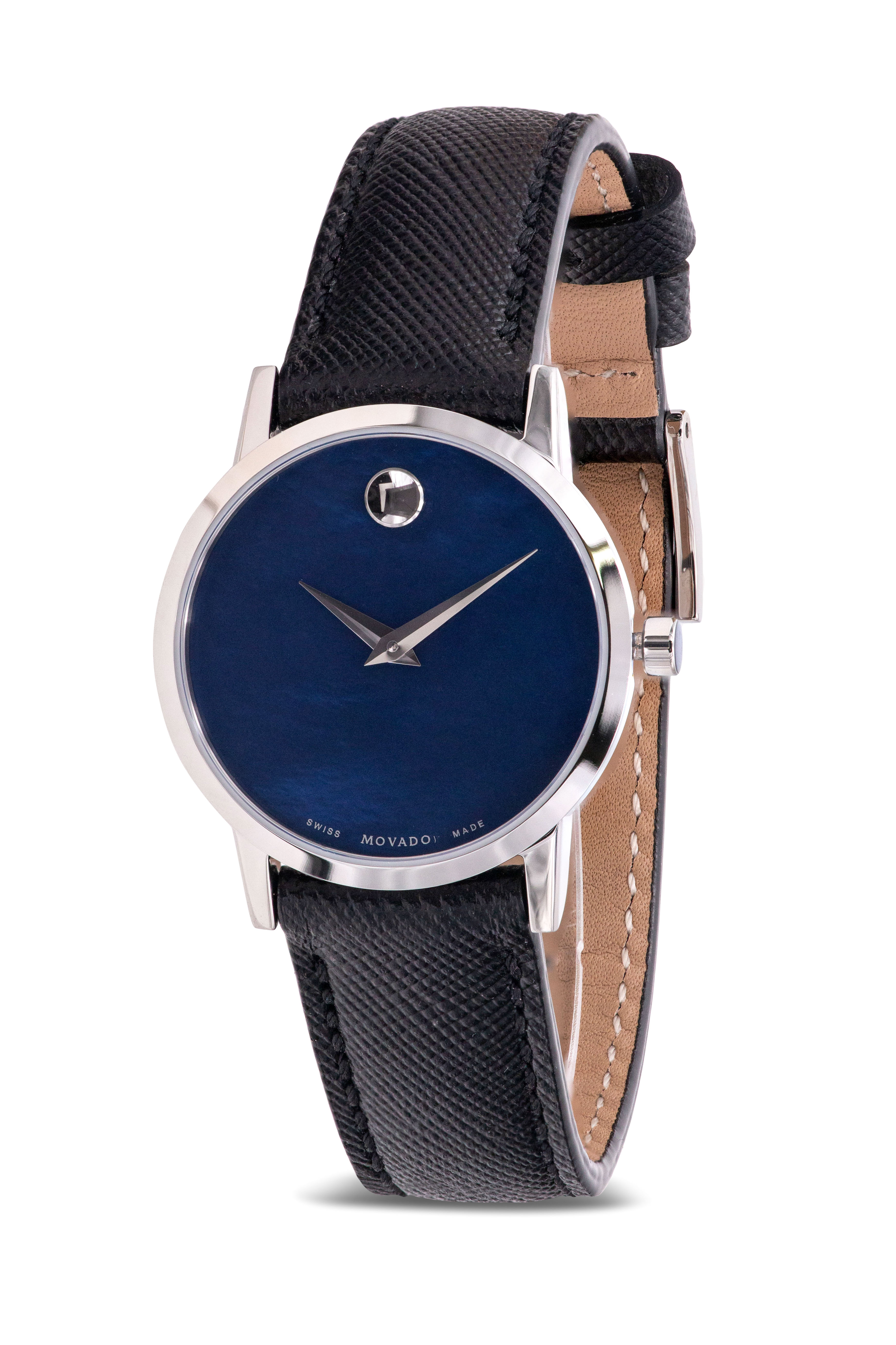 Movado Swiss Museum Classic Quartz Ladies Blue Dial Slim Watch 0607422 for  sale online | eBay