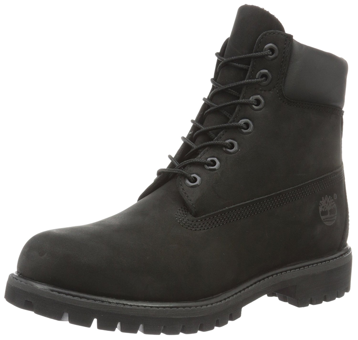 Timberland Mens 6 inch Premium Waterproof Boot - Black Smooth Leather ...