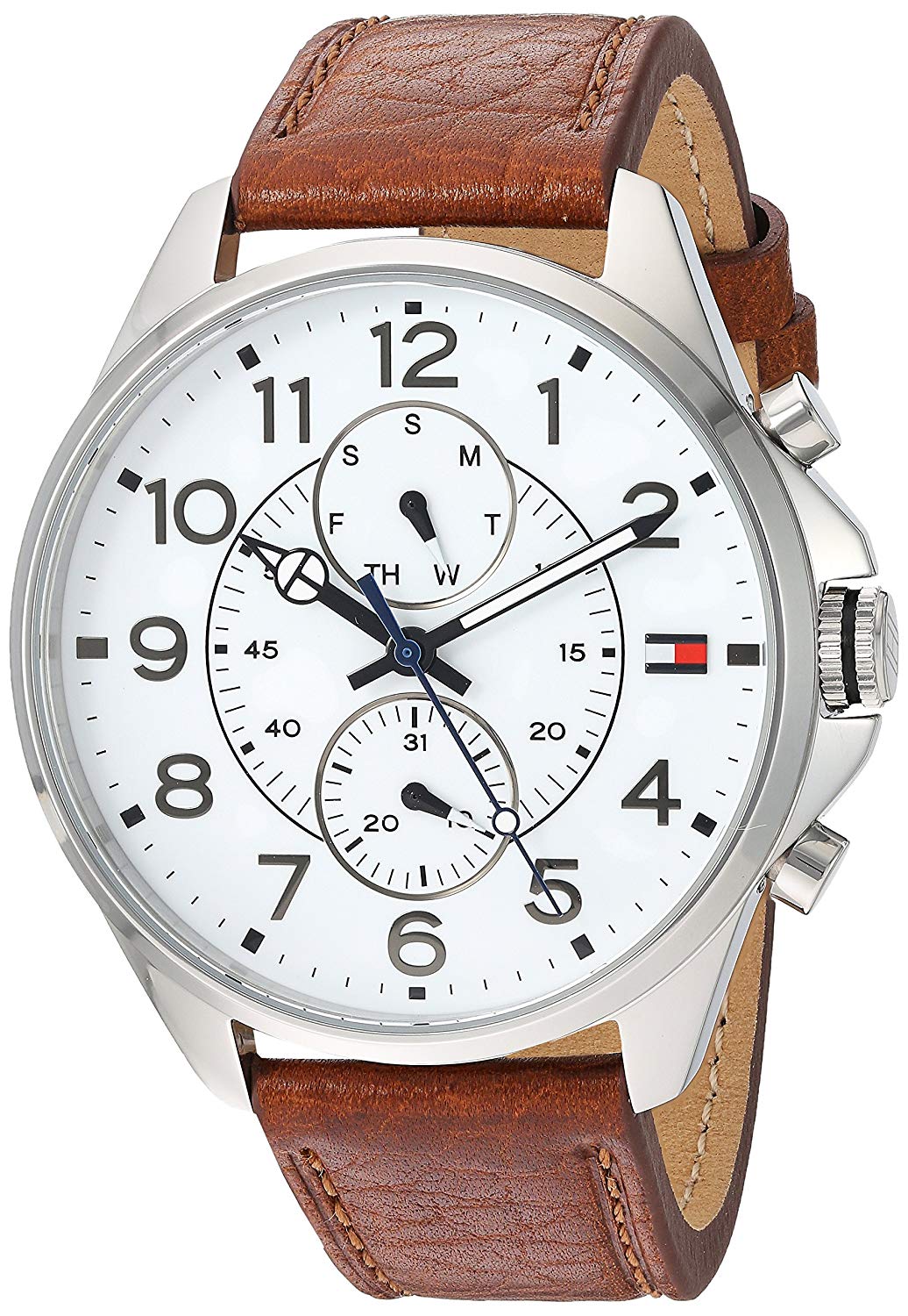 Tommy Hilfiger Brown Leather Mens Watch 