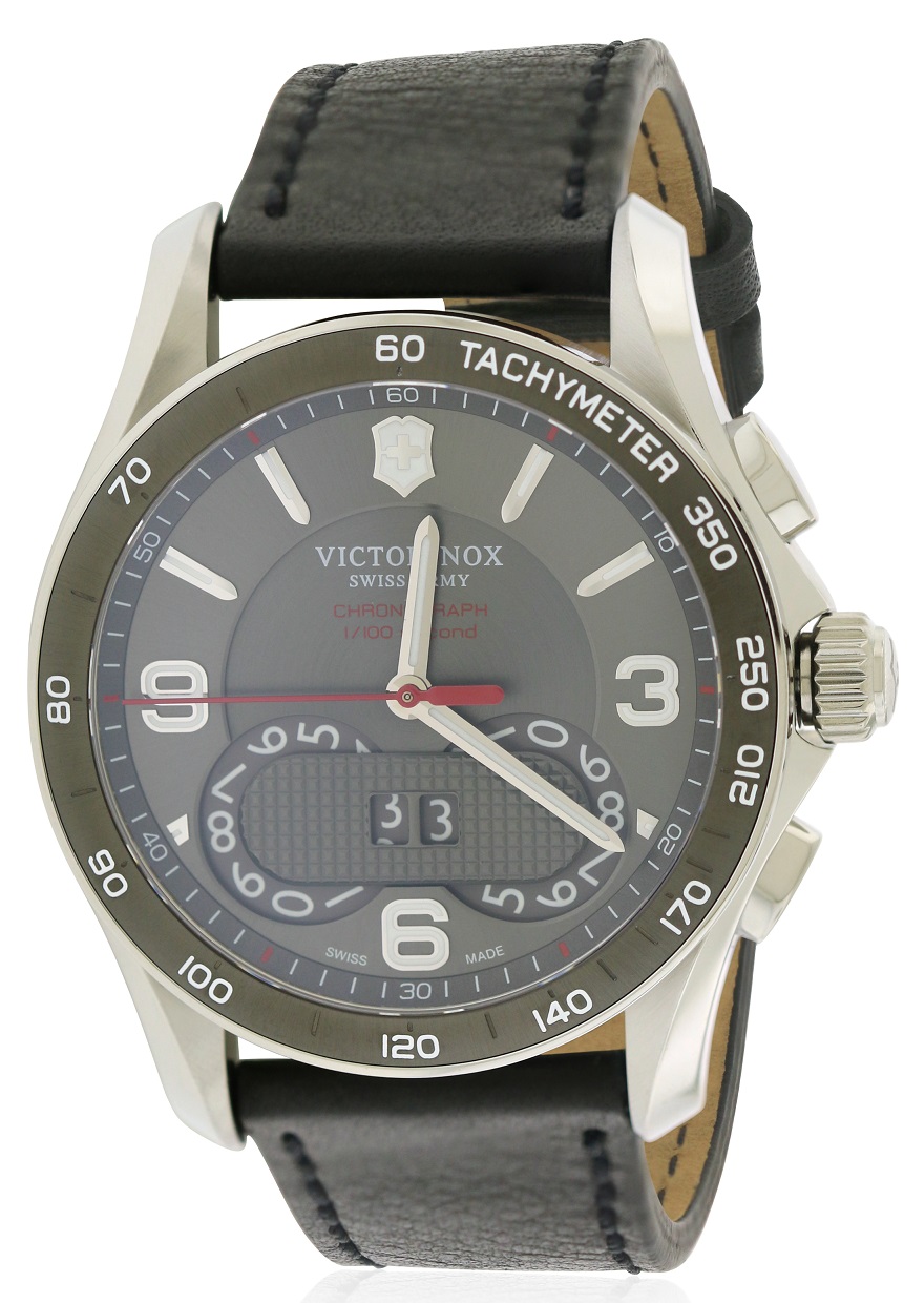 Swiss Army Victorinox Chronograph Leather Mens Watch 241616