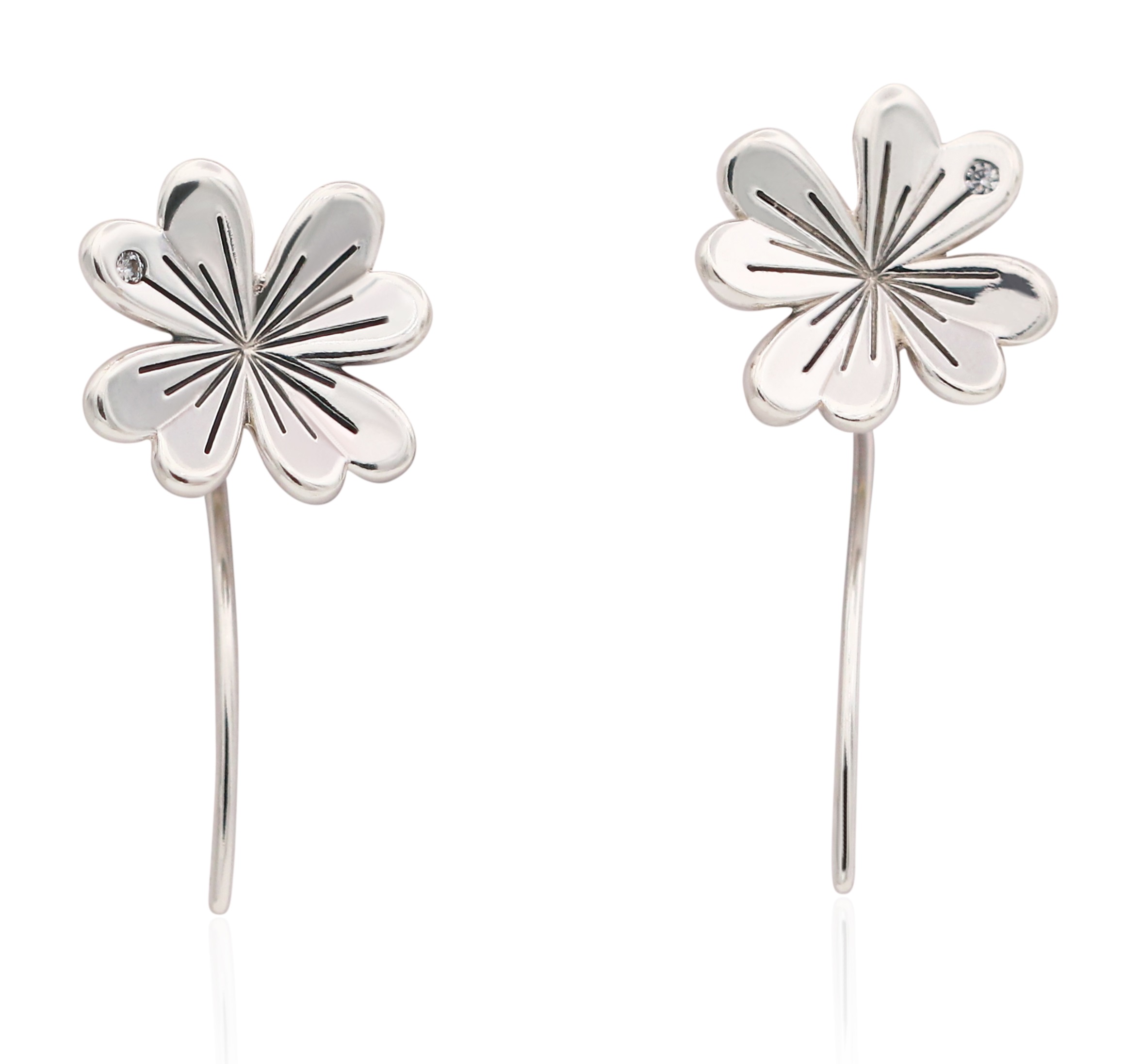 pandora 4 leaf clover earrings
