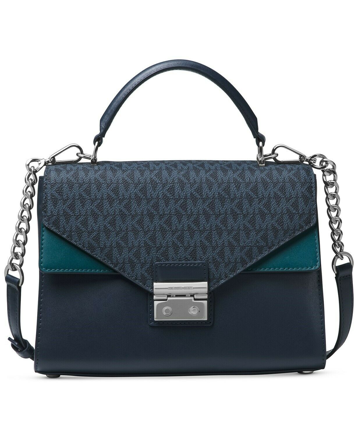 michael kors blue satchel