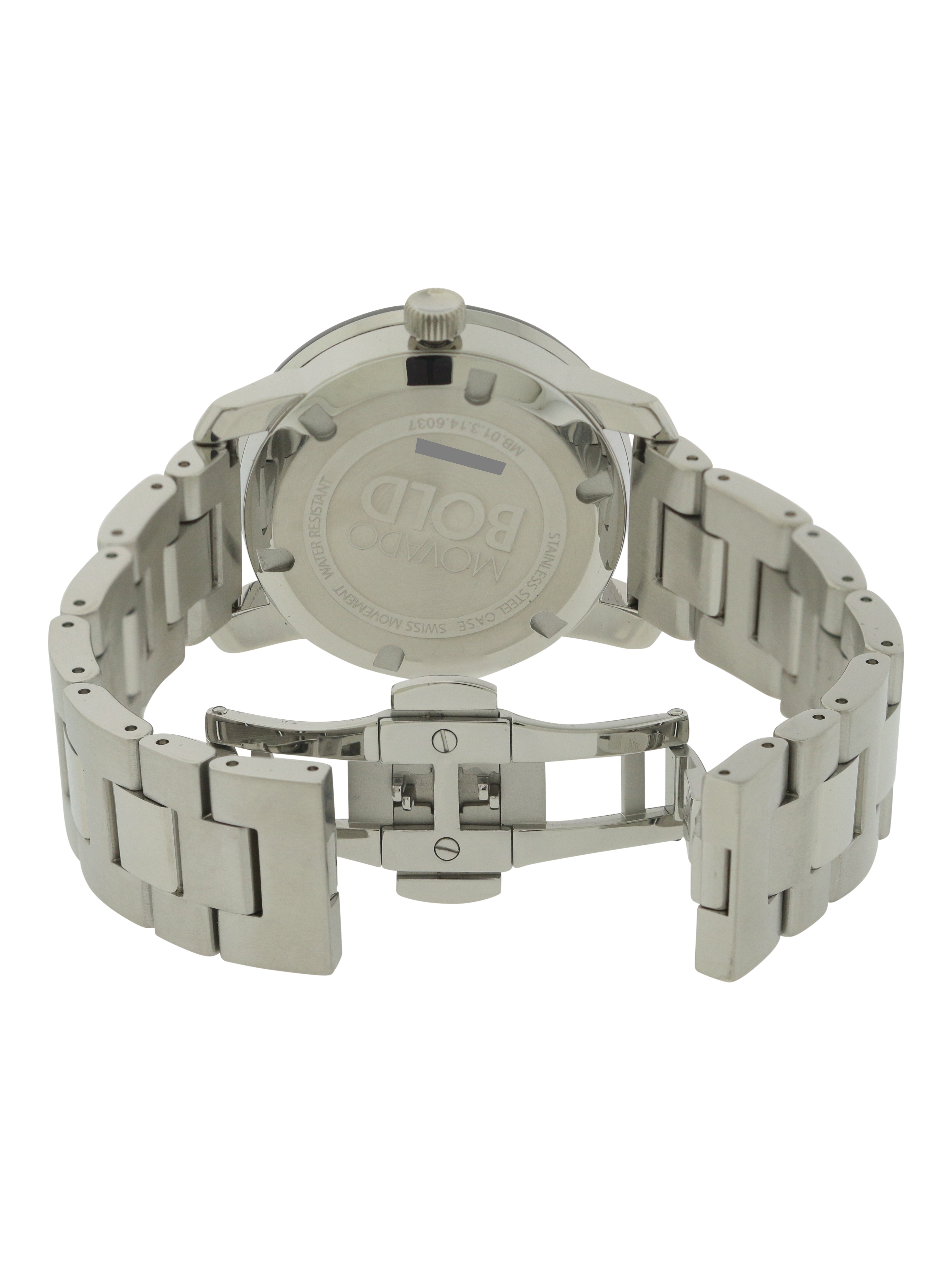 Pre-owned Movado Bold Medium Stainless Steel Watch 3600084