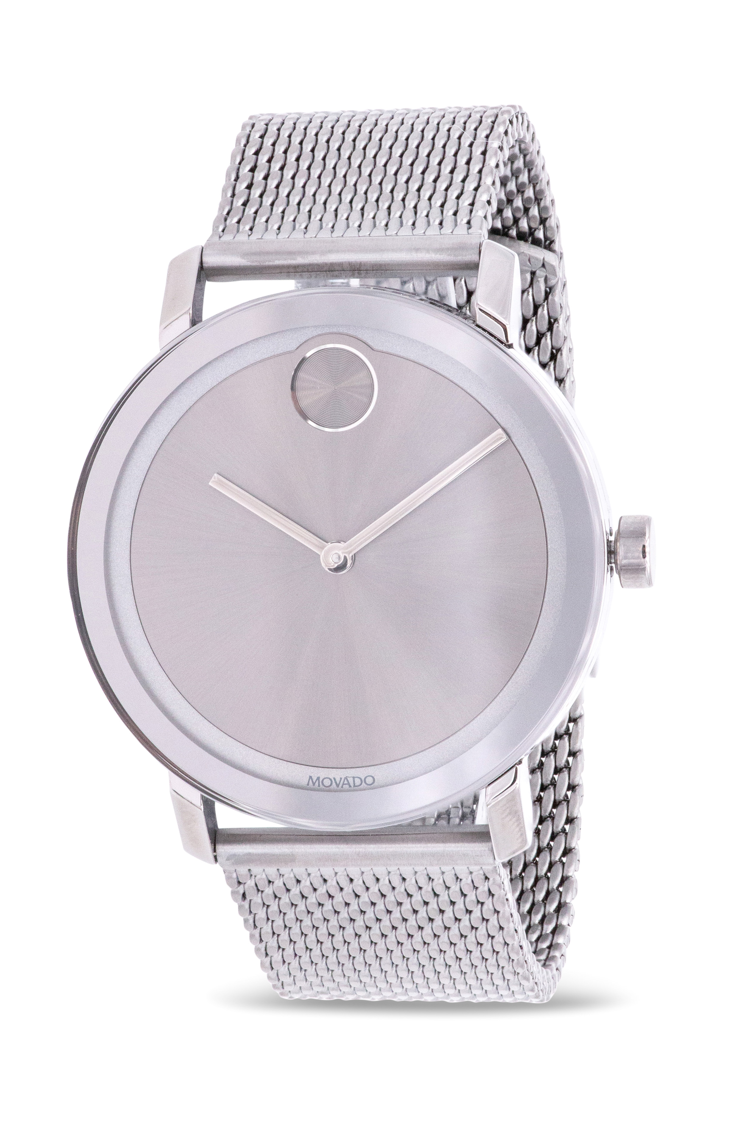 Movado 3600561 Swiss Bold Evolution Gray Mesh Bracelet Watch 40mm