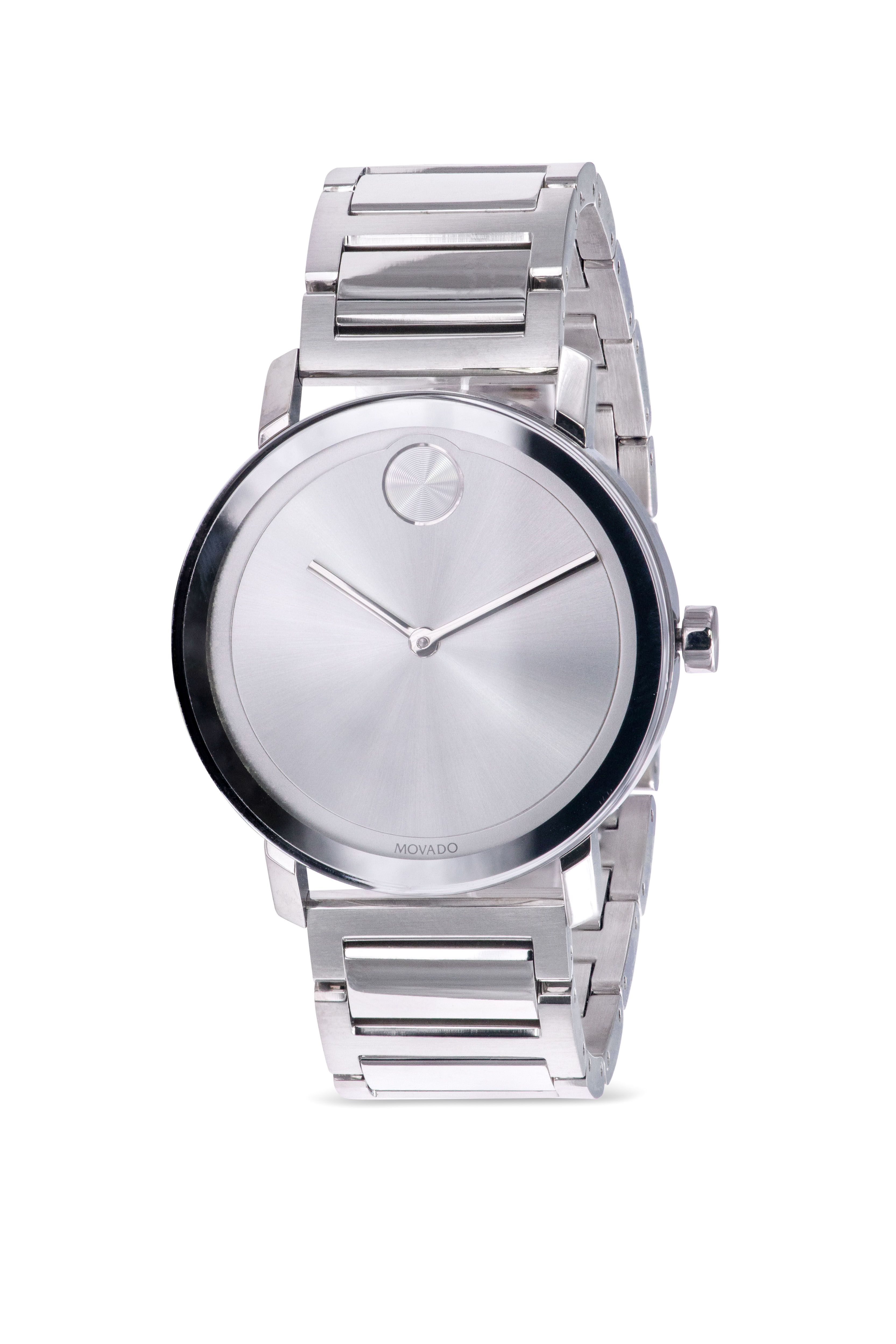 Pre-owned Movado Bold Evolution Stainless Steel Unisex Watch 3600724