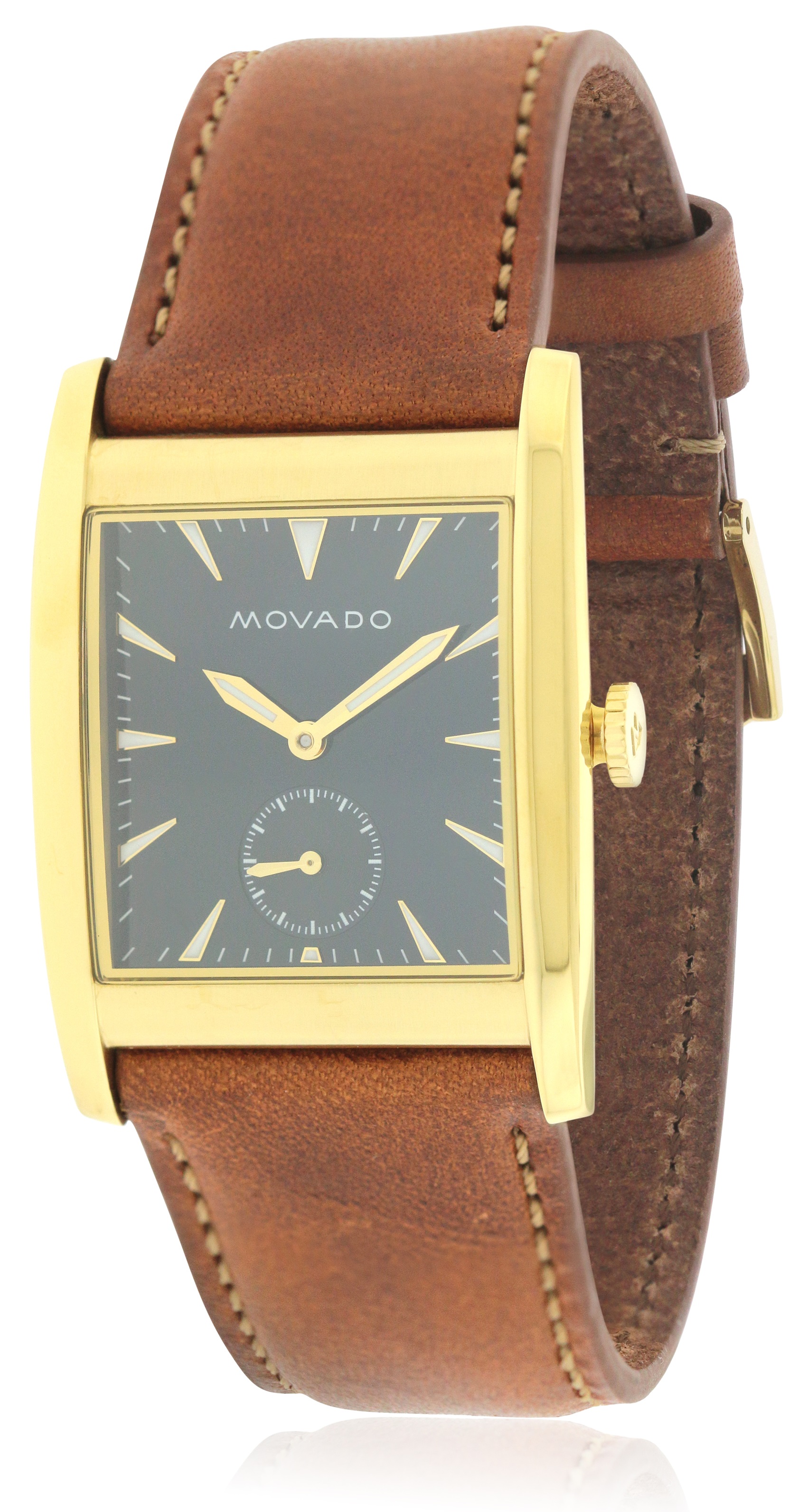 movado leather watch