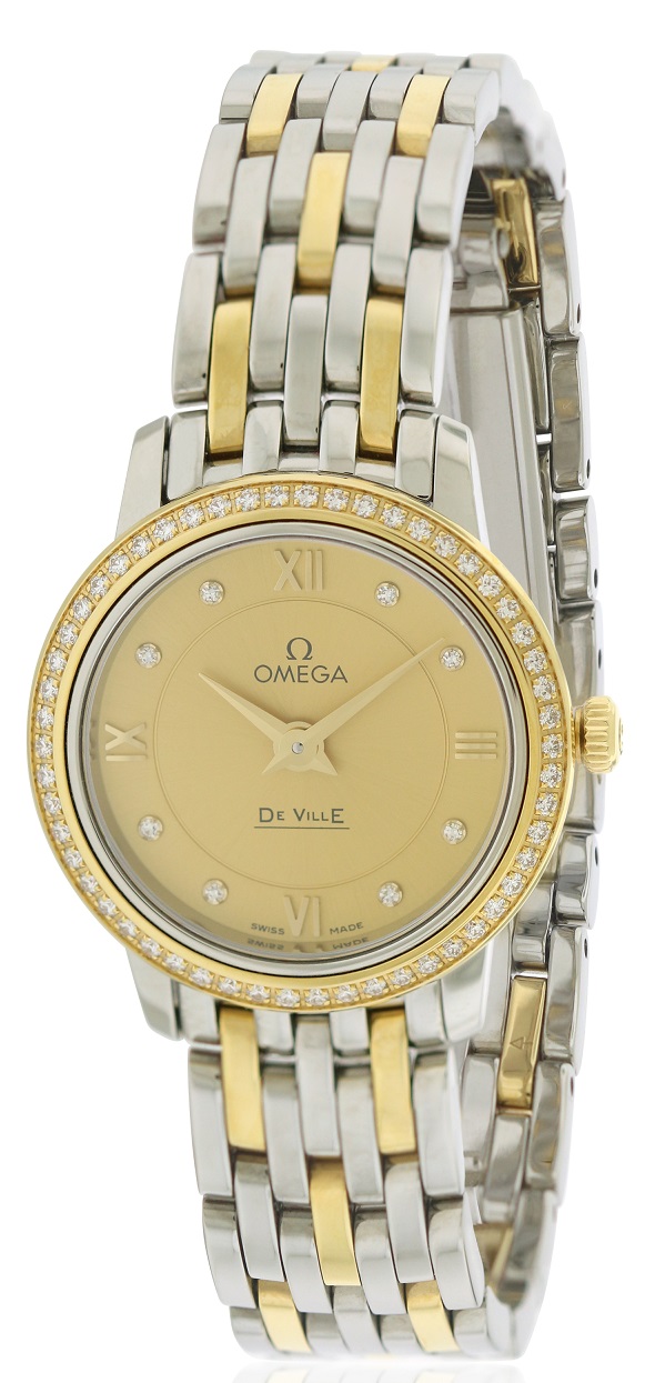 Omega DeVille Prestige Two-Tone Ladies Watch 424.25.24.60.58.001