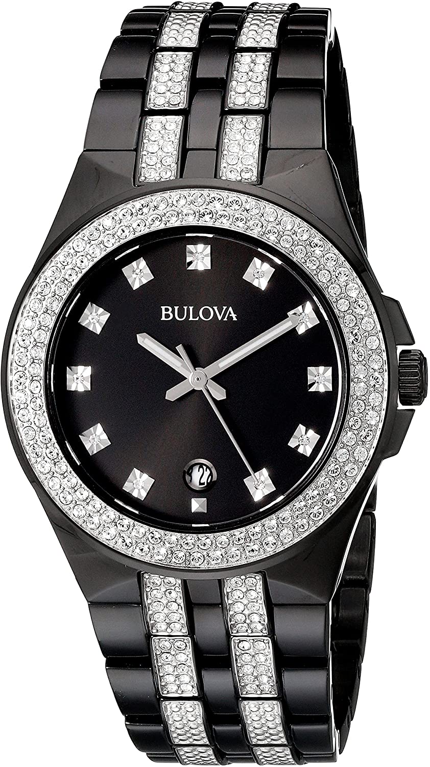 bulova crystal watch mens