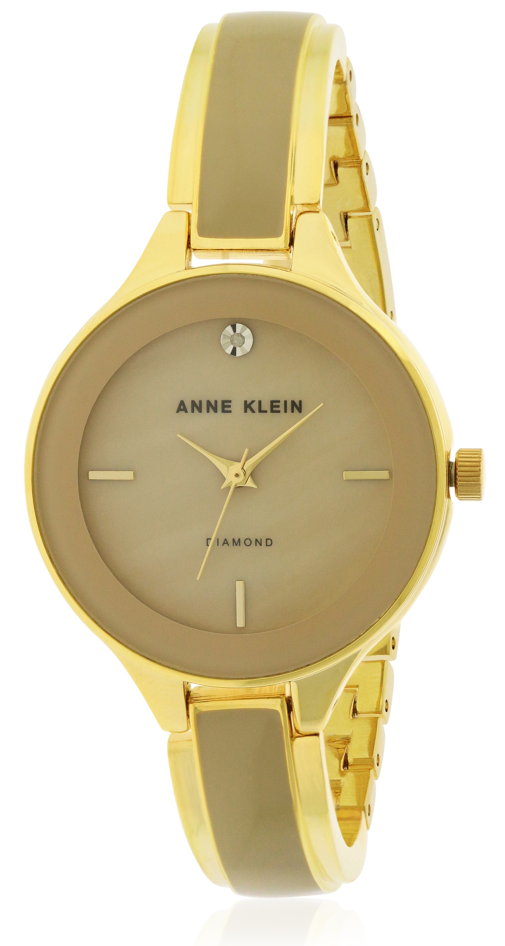 Anne Klein Gold-Tone With Ceramic Ladies Watch AK-2702TNGB 86702620227 ...