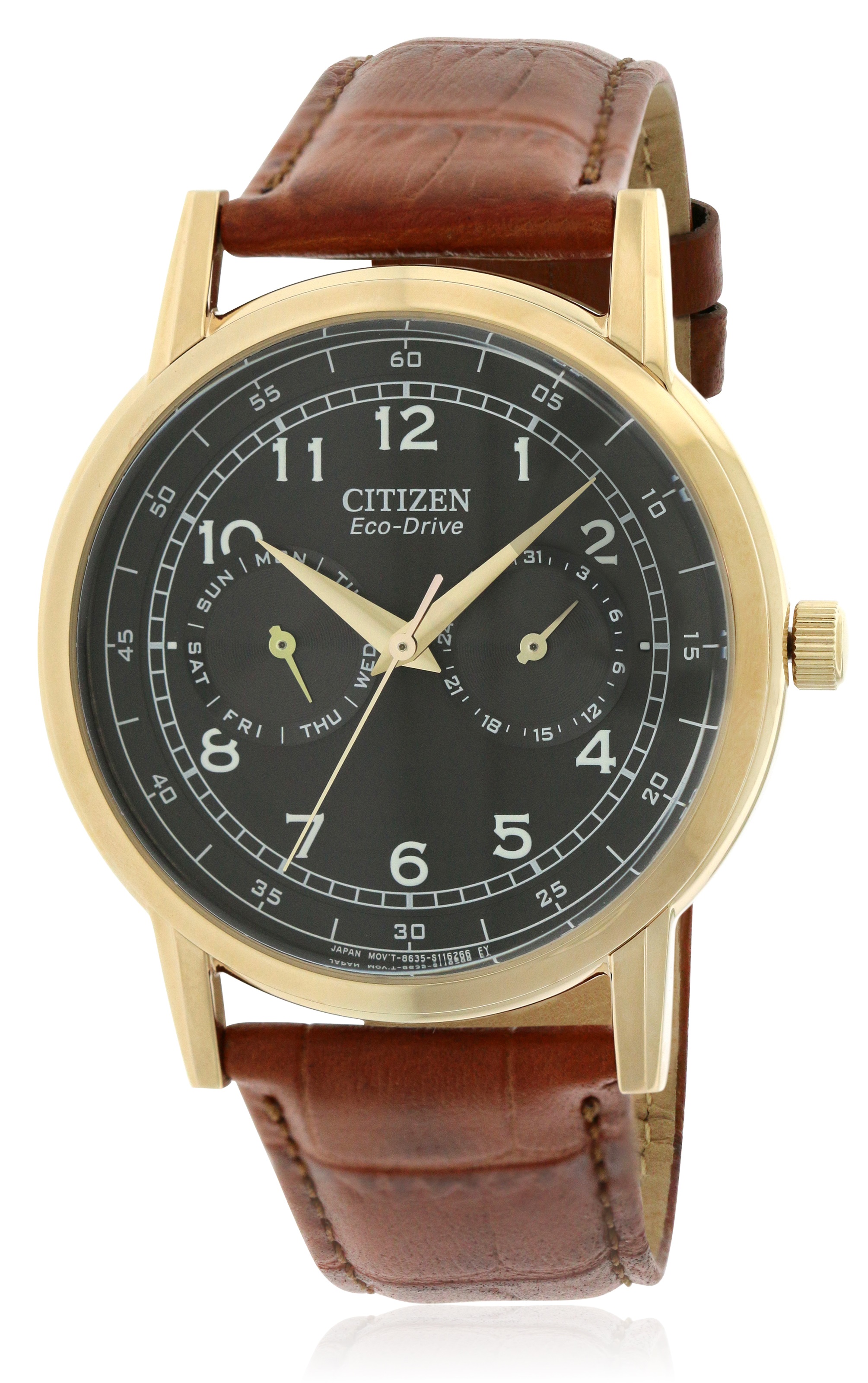 citizen eco drive gold mens watch