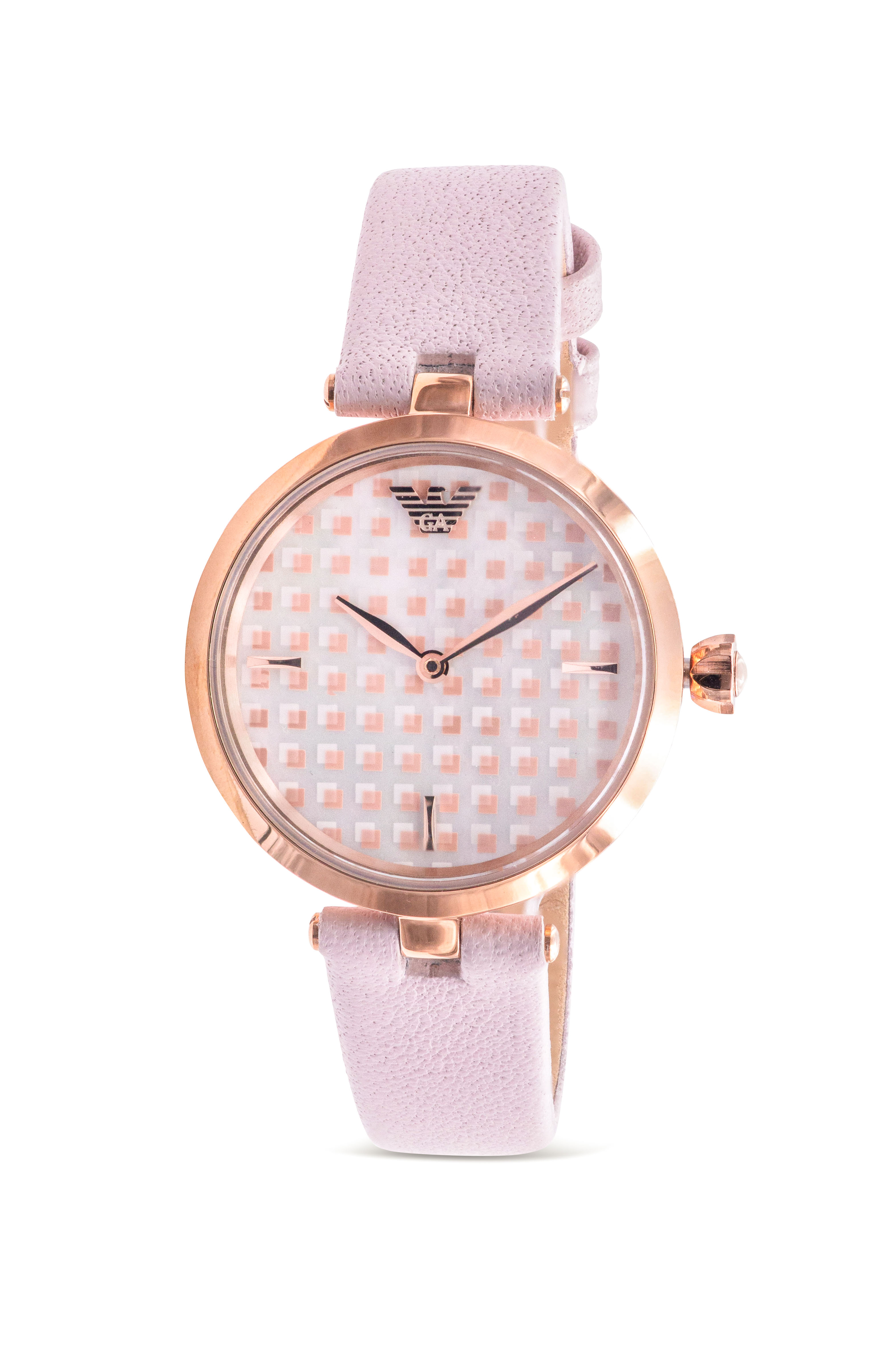 Emporio Armani Pink Leather Ladies Watch AR11313 723763290258 | eBay