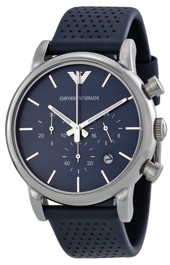 Emporio Armani Classic Leather Chronograph Mens Watch AR1736
