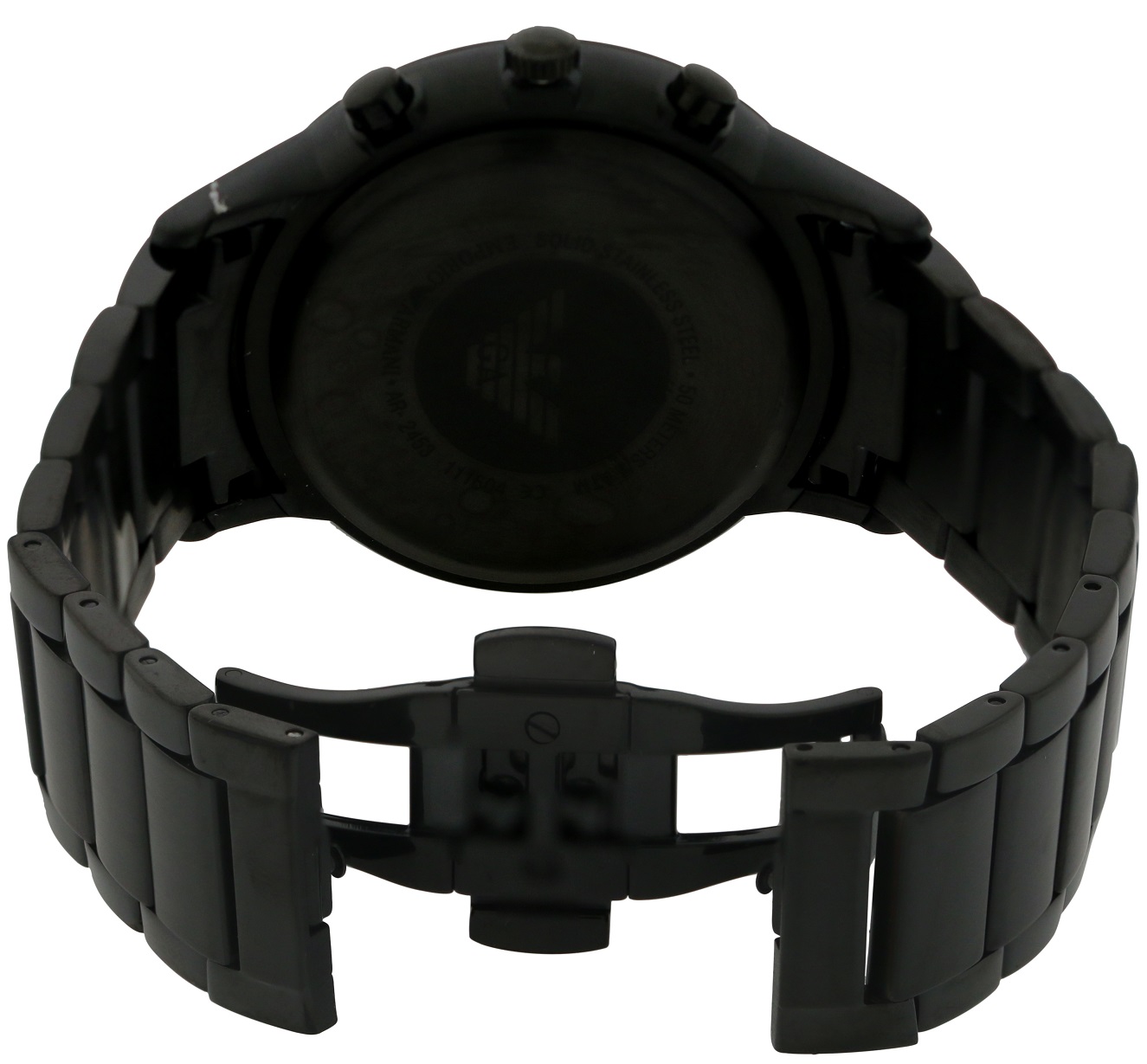 Emporio Armani Black Stainless Steel Chronograph Mens Watch AR2453 | eBay