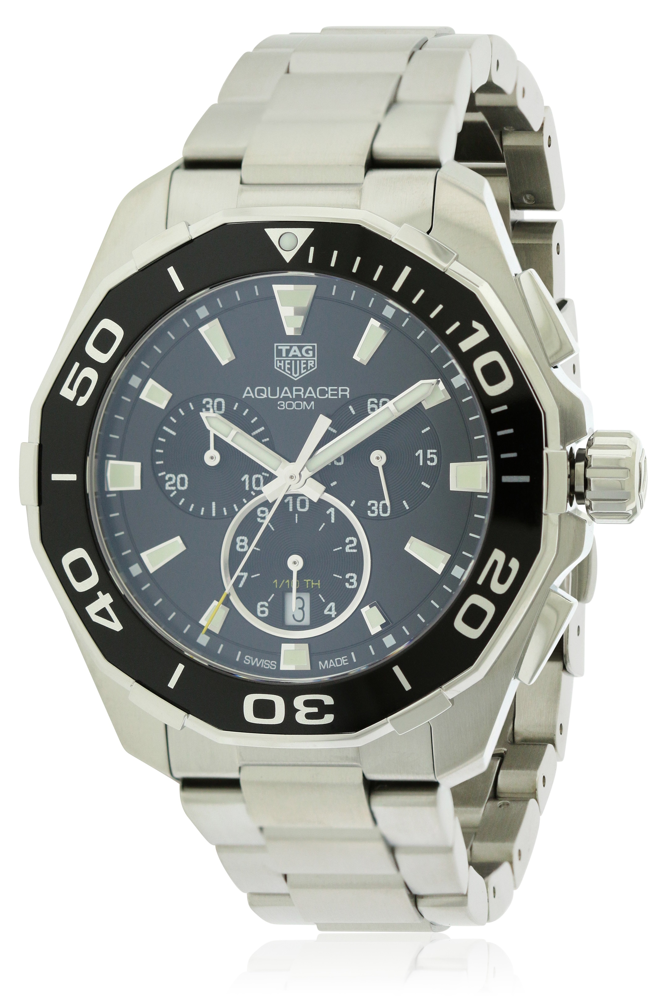 Tag Heuer Aquaracer Chronograph Stainless Steel Mens Watch CAY111A.BA0927