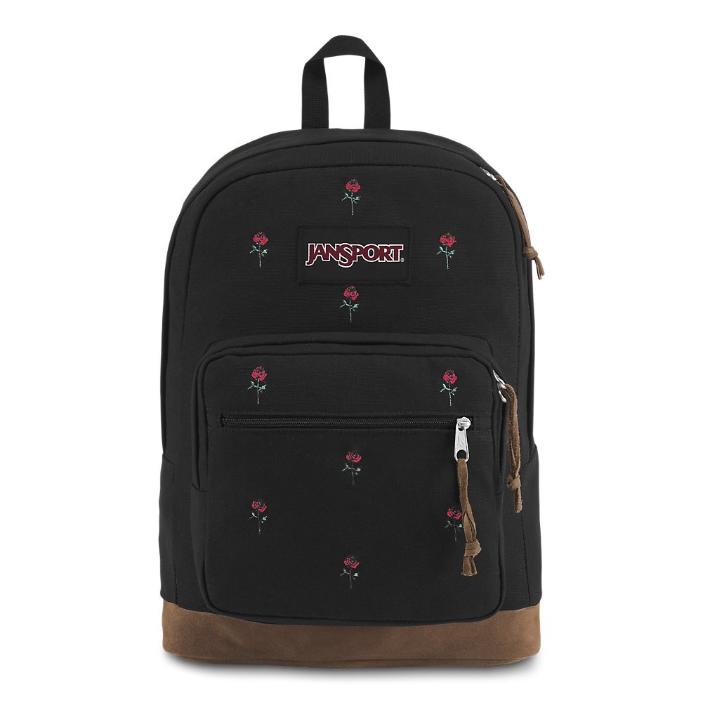 jansport right pack expressions embroidered roses backpack