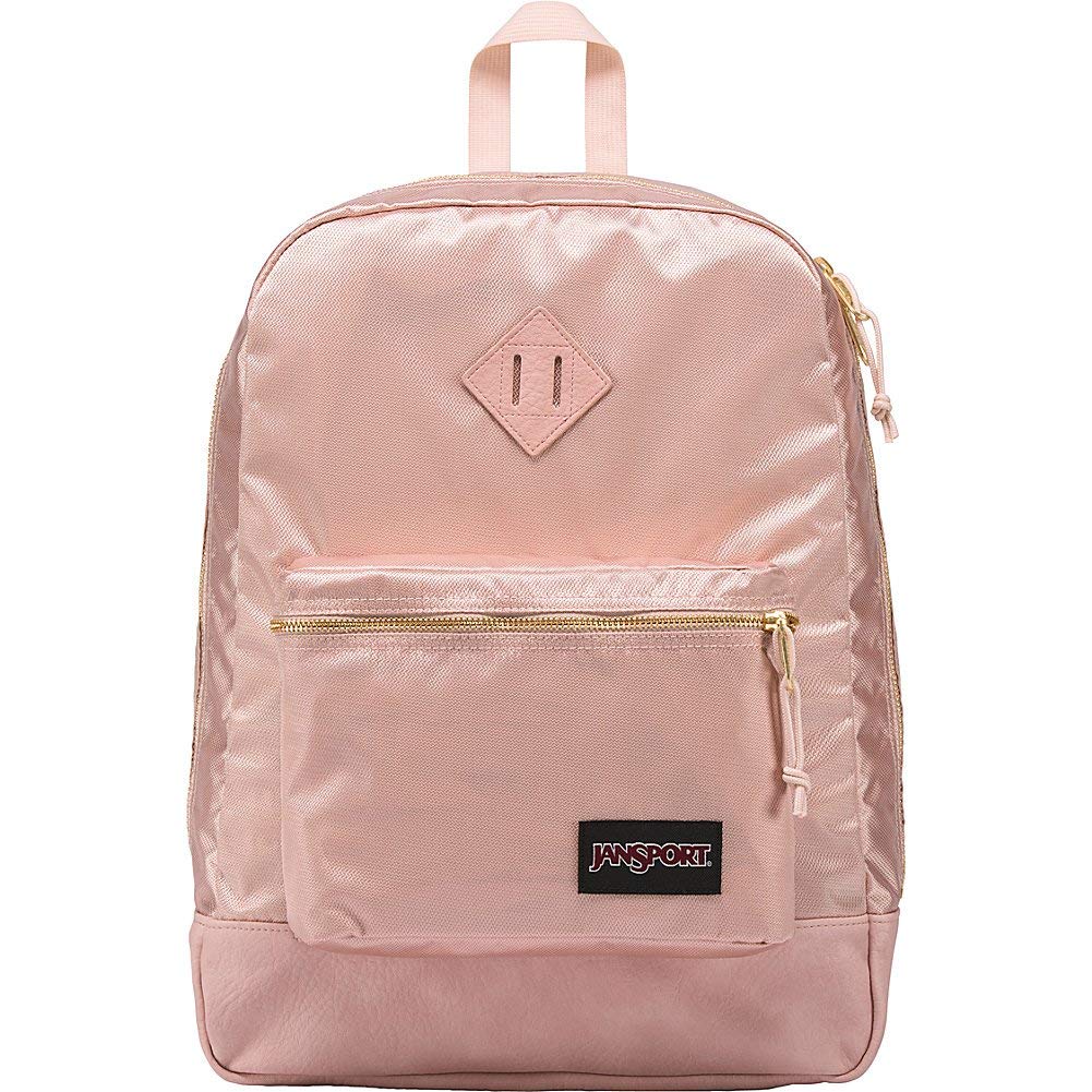 jansport super fx rose smoke & gold backpack