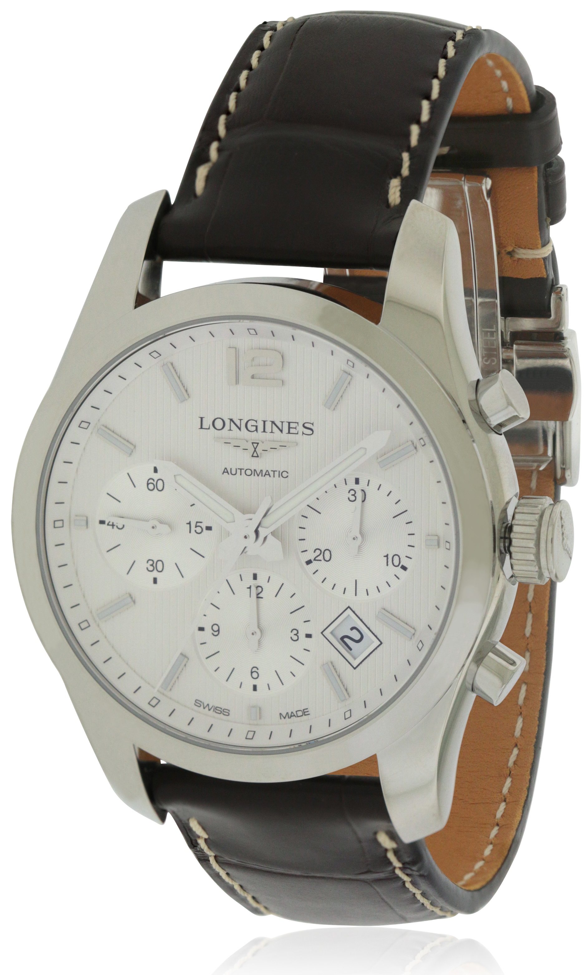 Longines Conquest Leather Chronograph Automatic Mens Watch L27864763