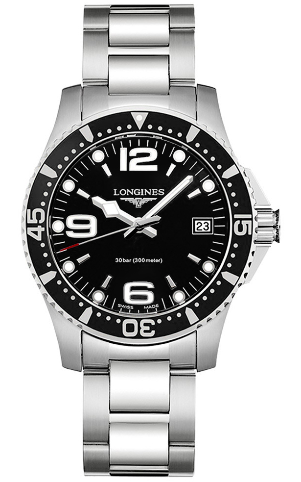 Pre-owned Longines Hydroconquest Stainless Steel Mens Watch L33404566