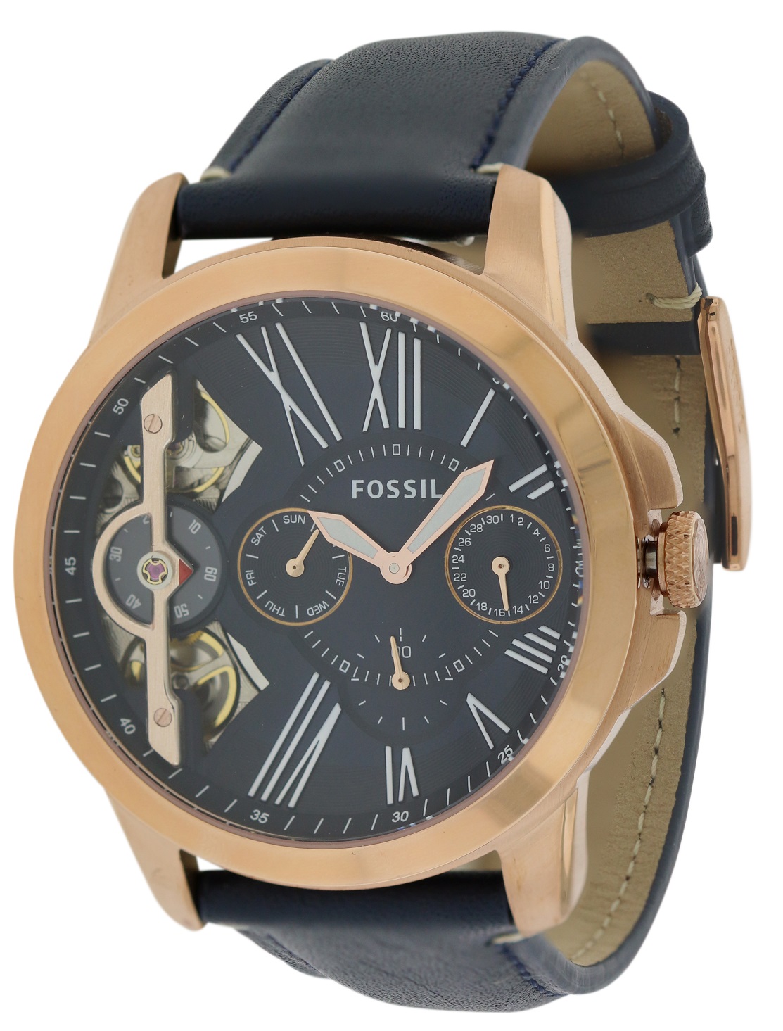 Fossil Grant Automatic Leather Mens Watch ME1162 796483283640 | eBay