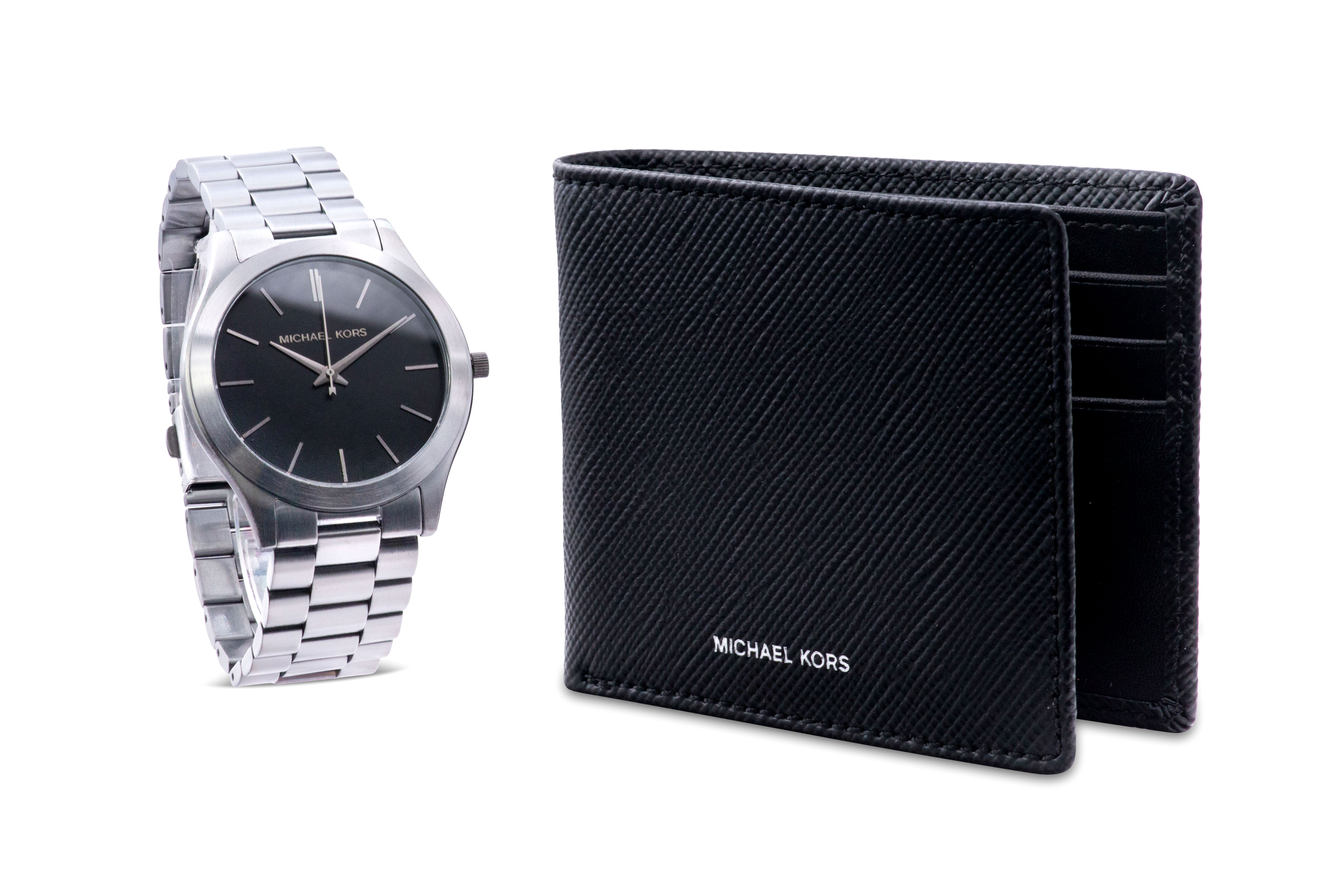 Michael Kors Slim Runway Mens Watch and Wallet Gift Set MK1044 796483536401  | eBay