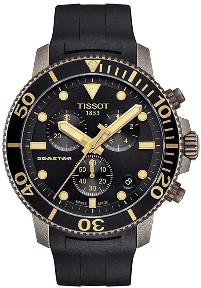Pre-owned Tissot Seastar 1000 Chronograph Mens Watch T1204173705101