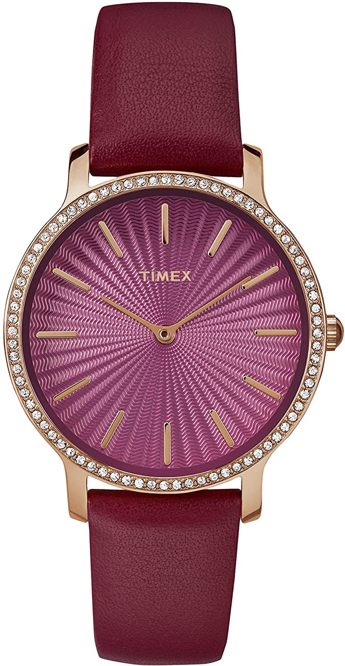 Timex Metropolitan Starlight Leather Ladies Watch TW2R51100