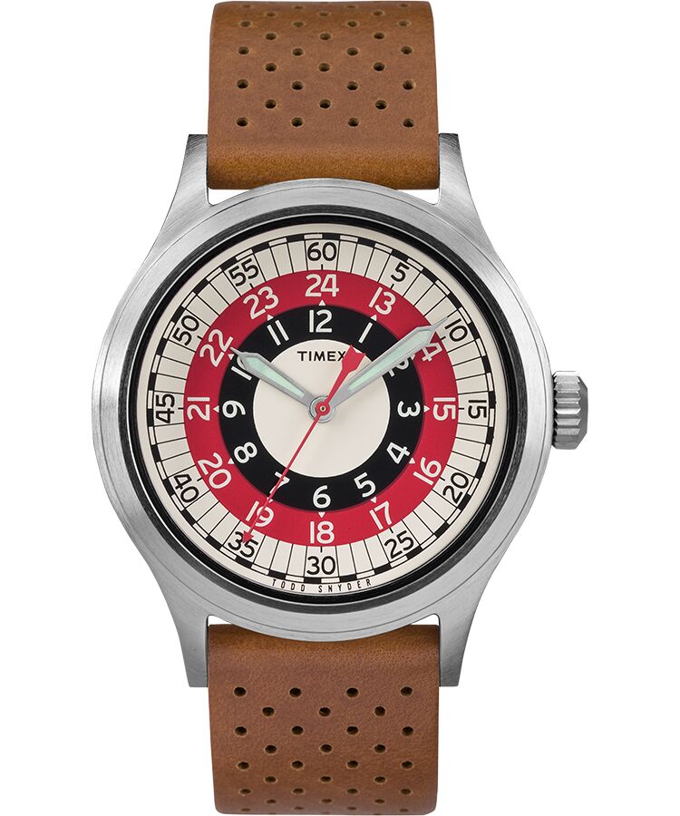 Timex Todd Snyder Mod Tan Leather Unisex Watch TW2T57700JR