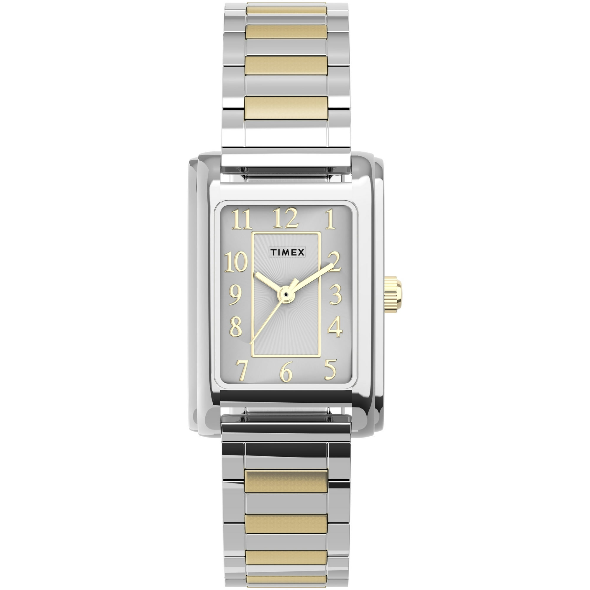 Timex Women\'s Watch TW2U44200 Quartz Two Tone Steel Expansion Band Tank 21mm Amazon.com: Timex Women main image 2