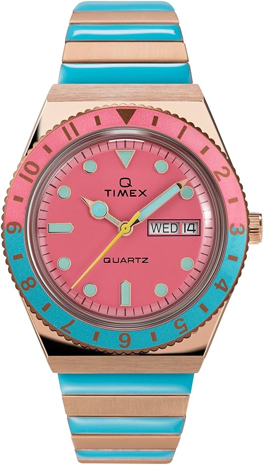 Timex Diver Inspired Q Malibu Rose Gold-Tone Expansion Ladies Watch TW2U81500