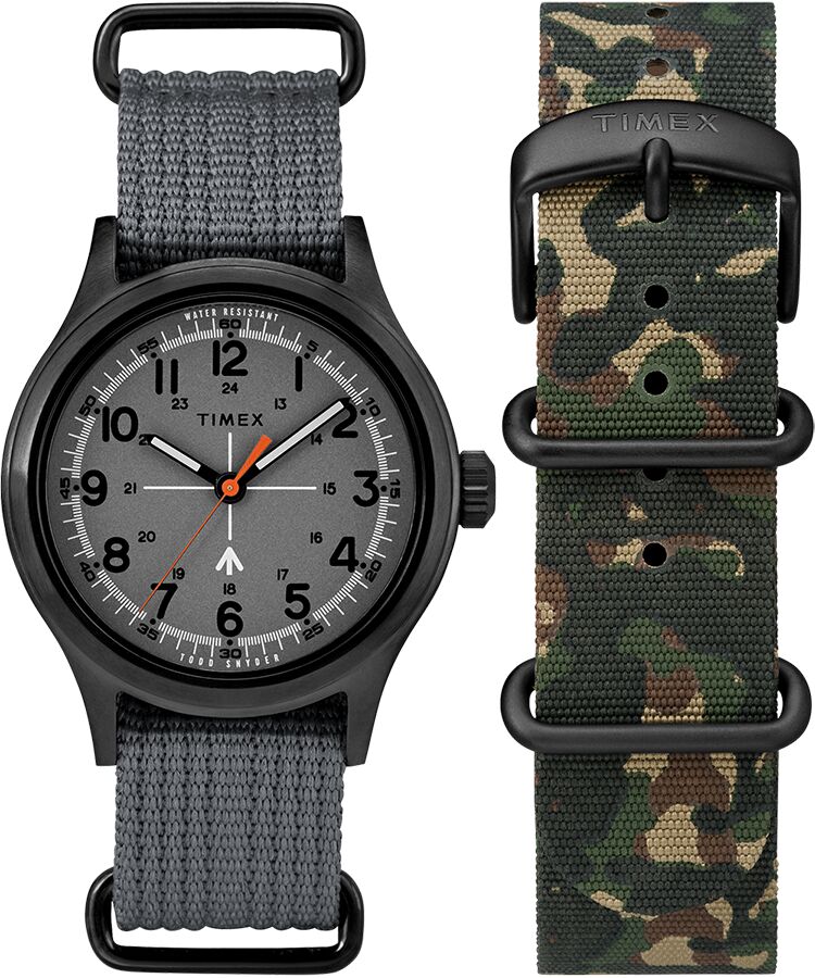 Timex X Todd Snyder Military Inspired Fabric Watch with Extra Strap TWG0177007S