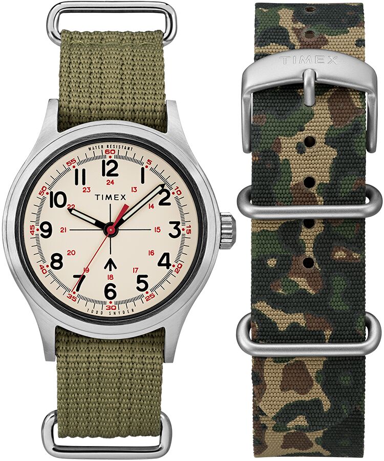 Timex X Todd Snyder Military Inspired Fabric Watch with Extra Strap TWG0178007S