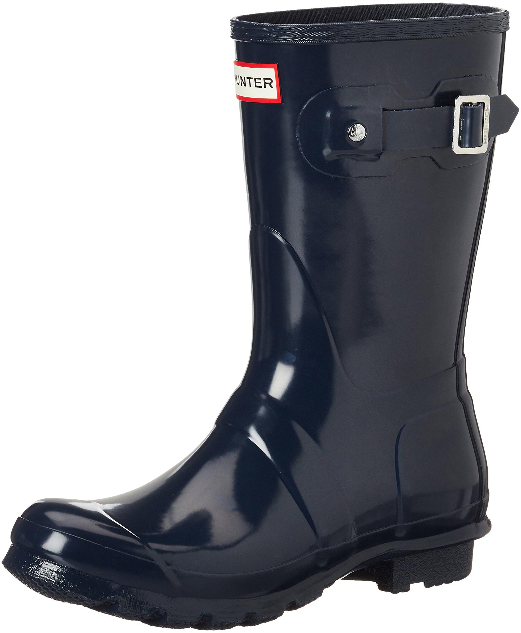 Hunter Womens Original Short Gloss Rain Boots - Navy - Size 8 ...