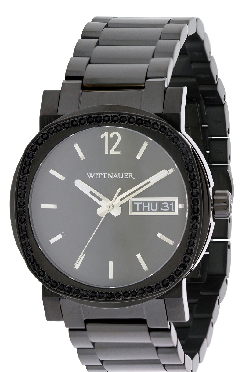 Wittnauer Black Ion Stainless Steel Chronograph Mens Watch WN3050