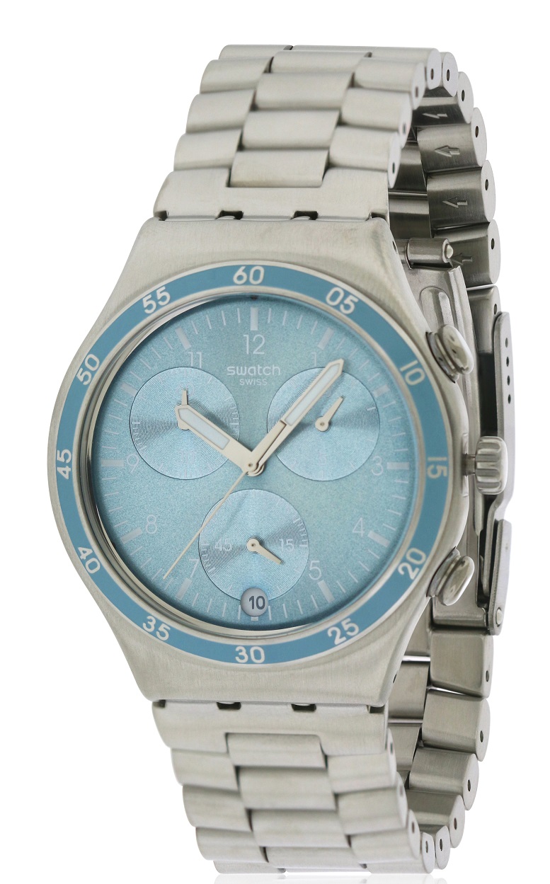 Swatch CLEAR WATER Stainless Steel Chronograph Unisex watch YCS589G