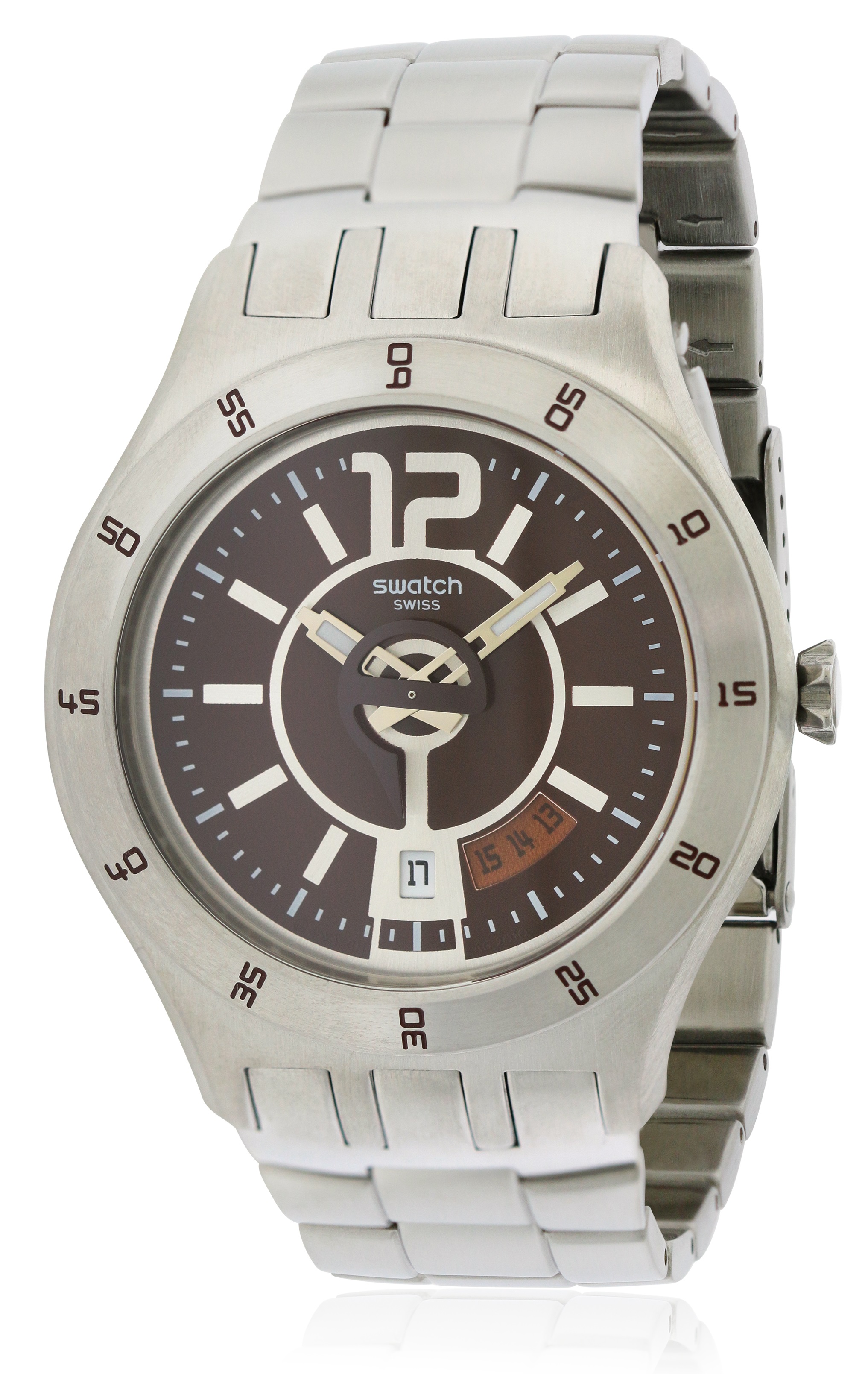 Swatch In A Brown Mode Mens   Watch YTS406G